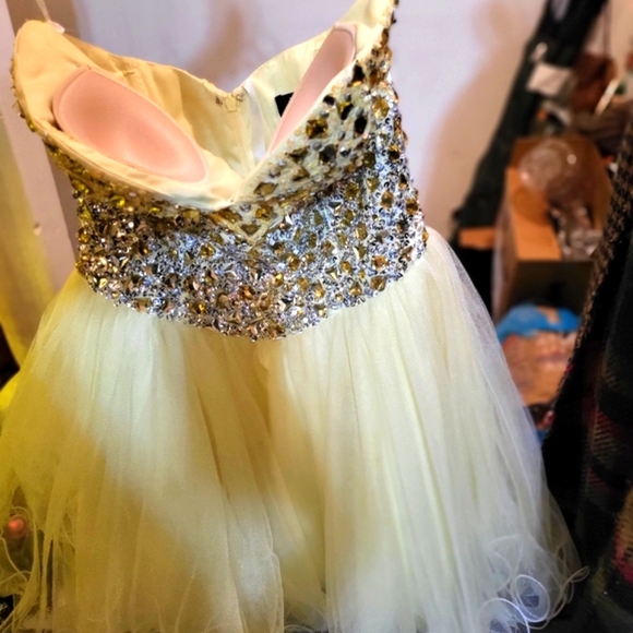 Terani Couture Yellow/Gold Prom Dress - Picture 11 of 14